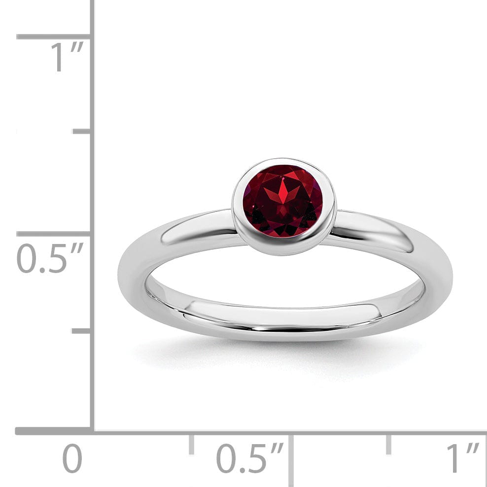 Stackable Expressions Ring Sterling Silver Stackable Expressions Garnet Ring
