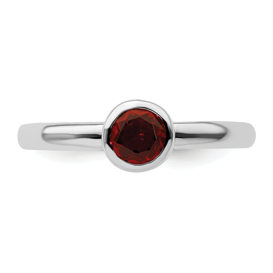 Stackable Expressions Ring Sterling Silver Stackable Expressions Garnet Ring