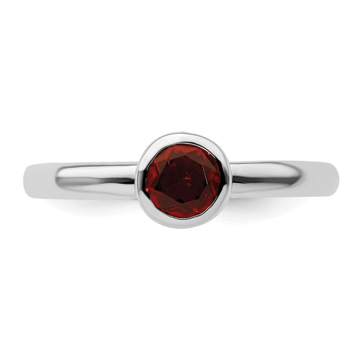 Stackable Expressions Ring Sterling Silver Stackable Expressions Garnet Ring