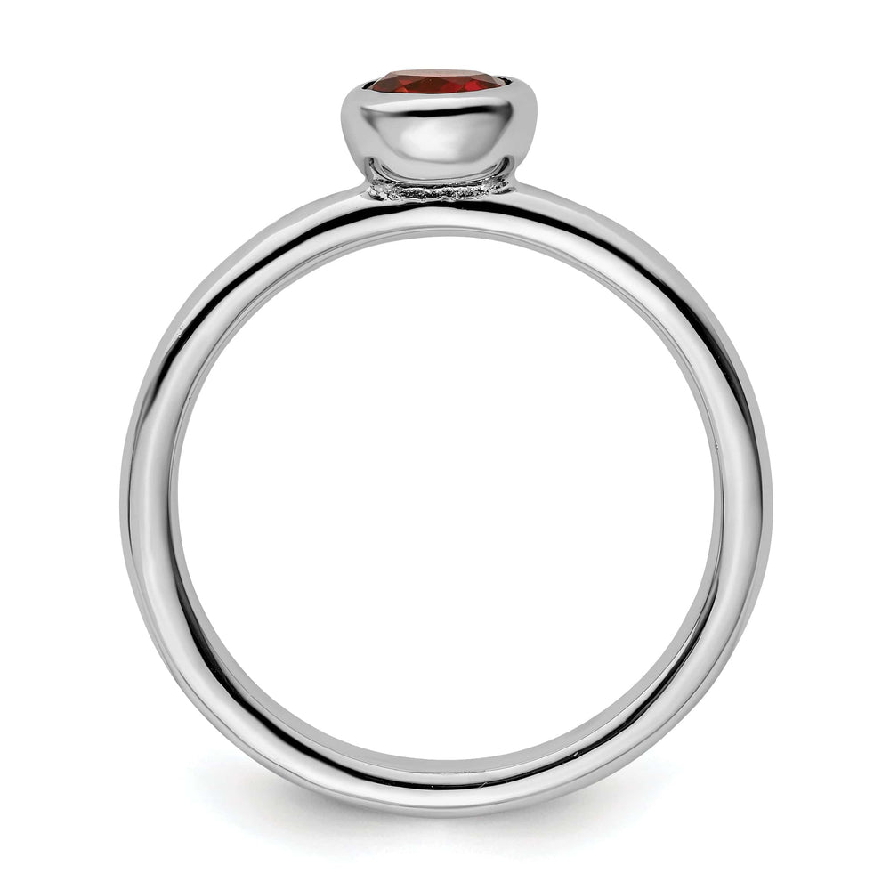 Stackable Expressions Ring Sterling Silver Stackable Expressions Garnet Ring