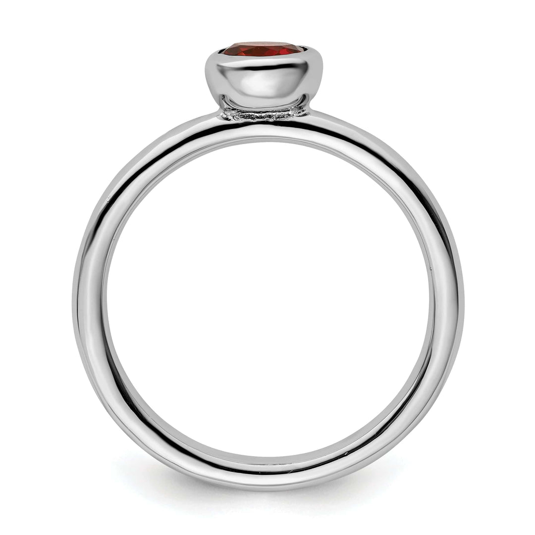Stackable Expressions Ring Sterling Silver Stackable Expressions Garnet Ring