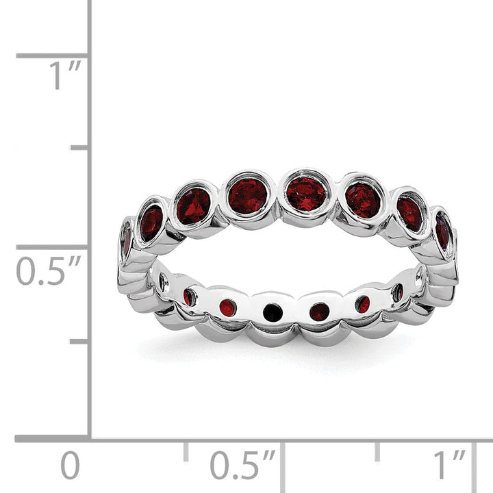 Stackable Expressions Ring Sterling Silver Stackable Expressions Garnet Ring