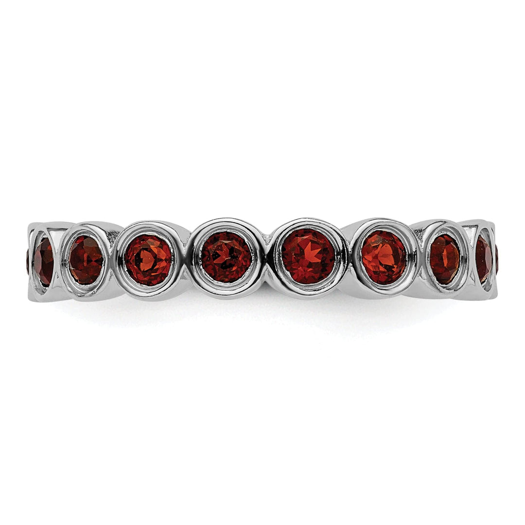 Stackable Expressions Ring Sterling Silver Stackable Expressions Garnet Ring