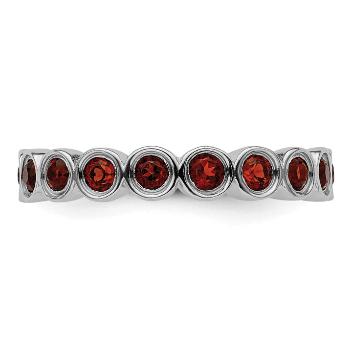 Stackable Expressions Ring Sterling Silver Stackable Expressions Garnet Ring