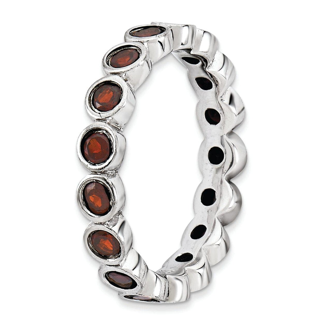 Stackable Expressions Ring Sterling Silver Stackable Expressions Garnet Ring