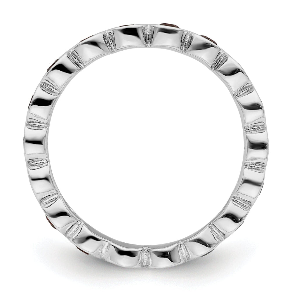 Stackable Expressions Ring Sterling Silver Stackable Expressions Garnet Ring