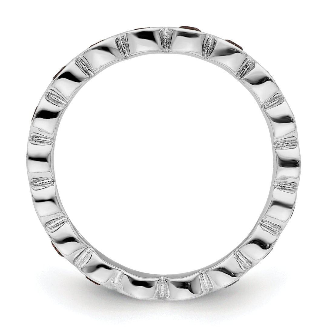 Stackable Expressions Ring Sterling Silver Stackable Expressions Garnet Ring