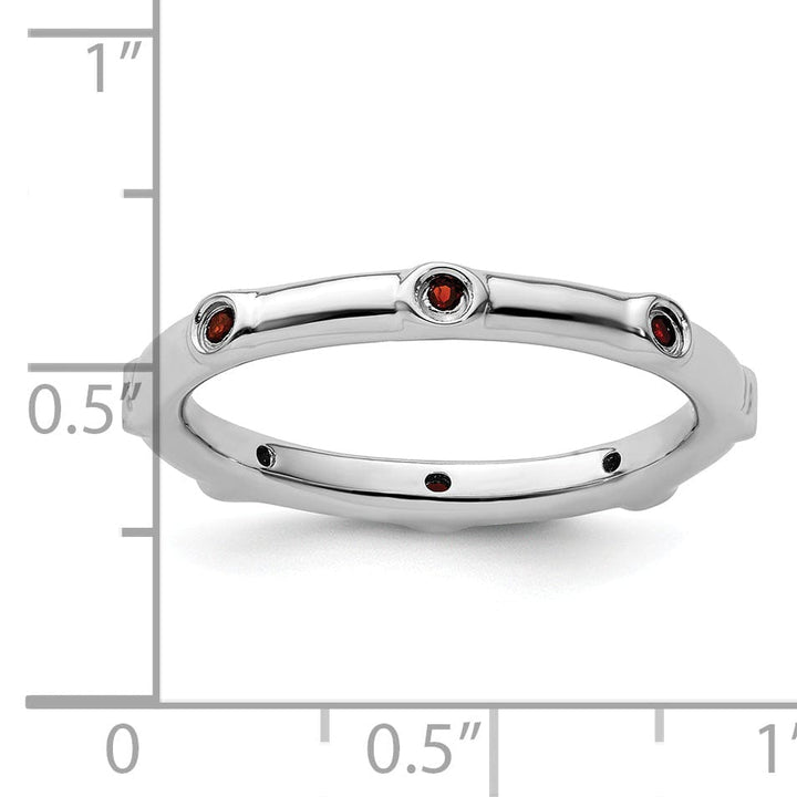Stackable Expressions Ring Sterling Silver Stackable Expressions Garnet Ring
