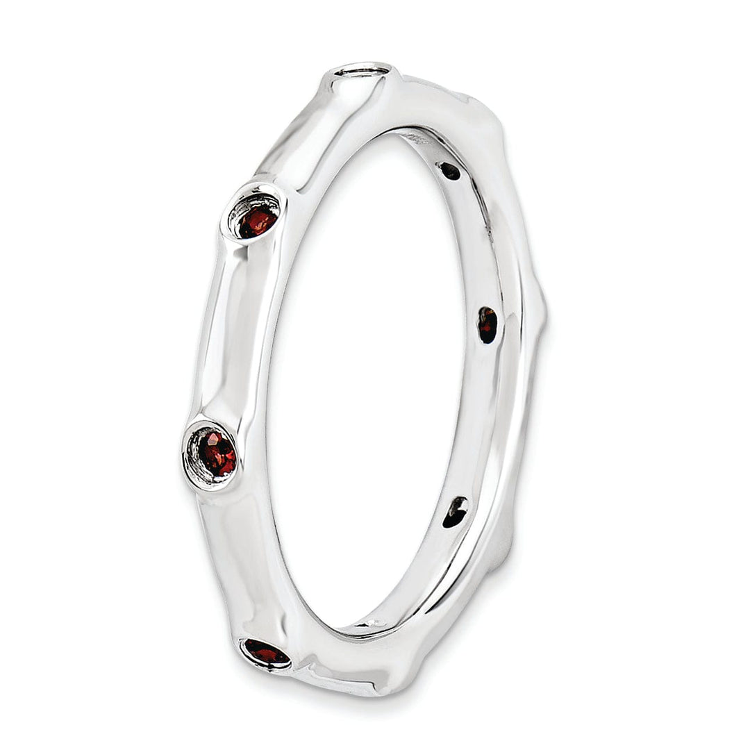 Stackable Expressions Ring Sterling Silver Stackable Expressions Garnet Ring