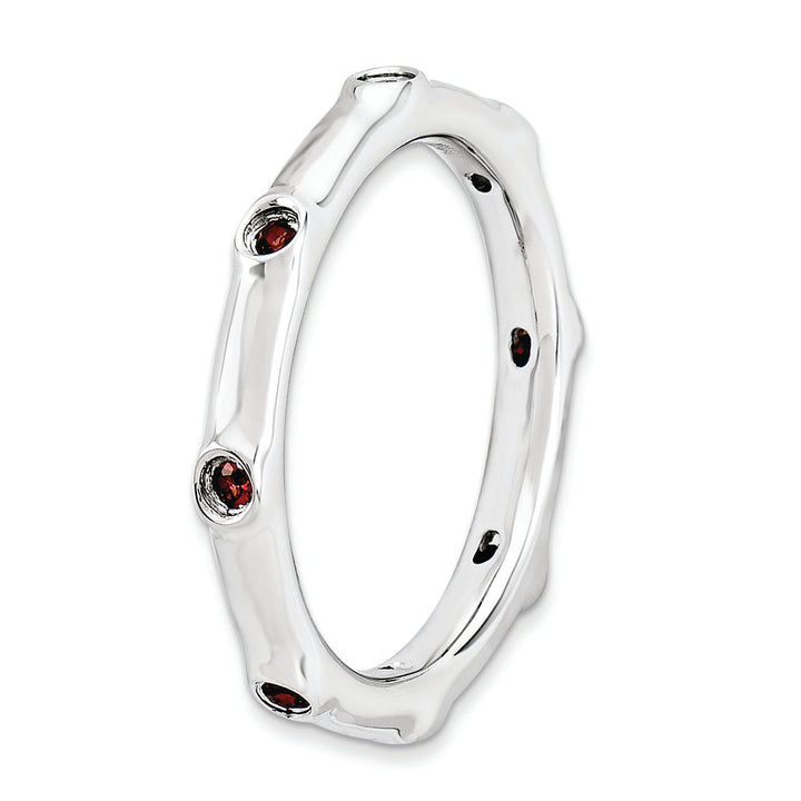 Stackable Expressions Ring Sterling Silver Stackable Expressions Garnet Ring