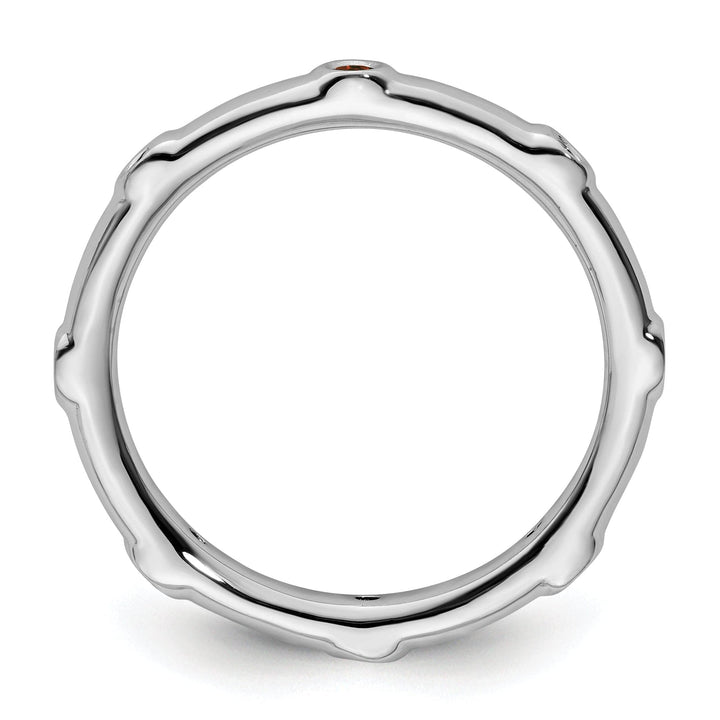 Stackable Expressions Ring Sterling Silver Stackable Expressions Garnet Ring