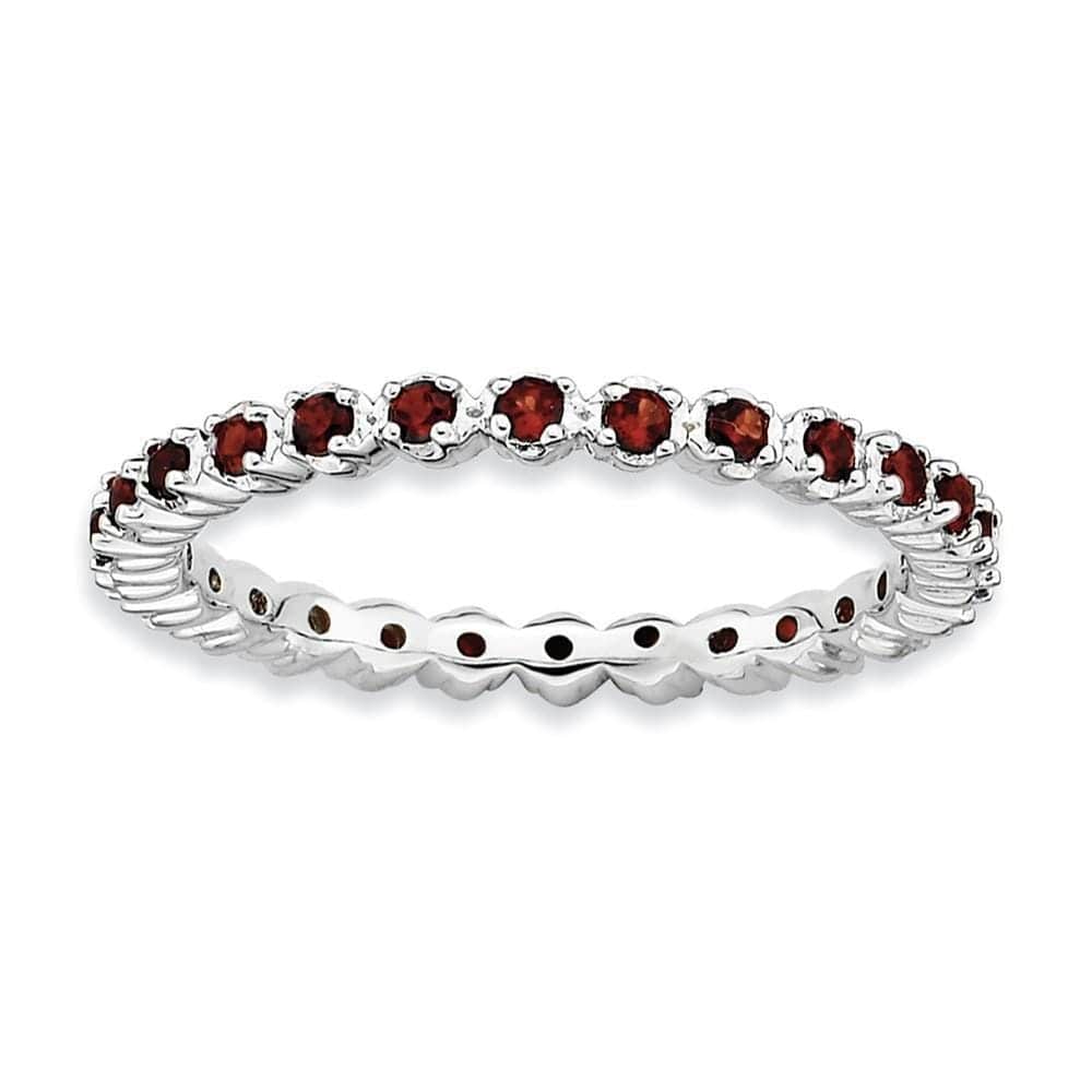 Stackable Expressions Ring Sterling Silver Stackable Expressions Garnet Ring