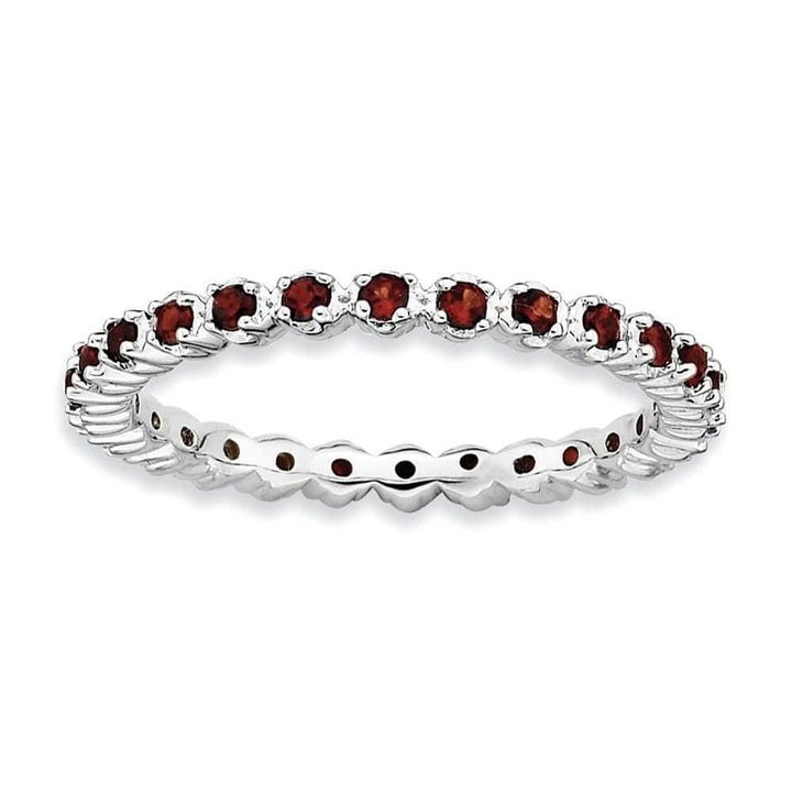 Stackable Expressions Ring Sterling Silver Stackable Expressions Garnet Ring
