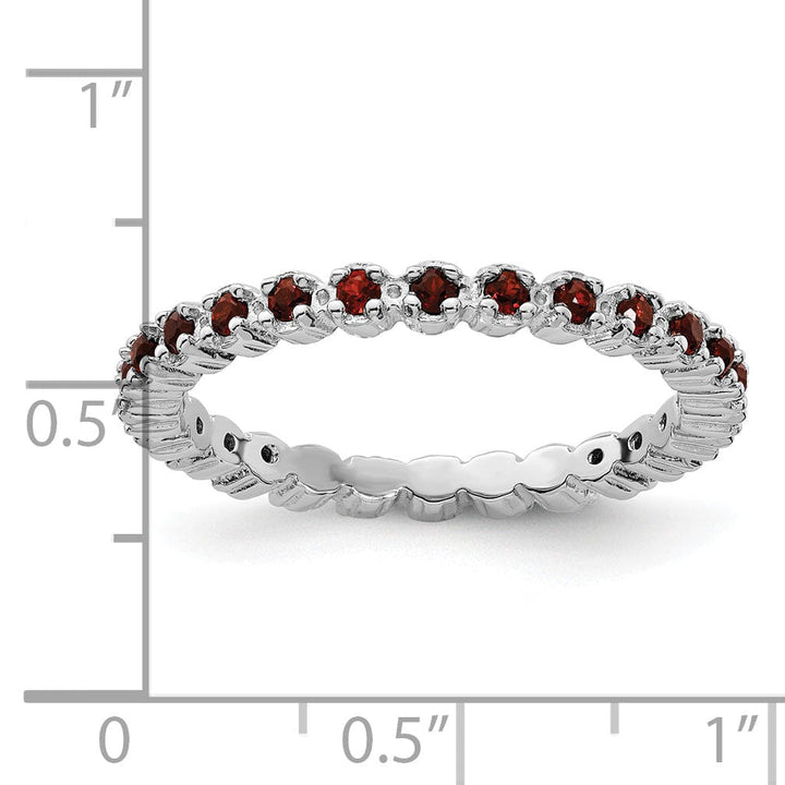 Stackable Expressions Ring Sterling Silver Stackable Expressions Garnet Ring