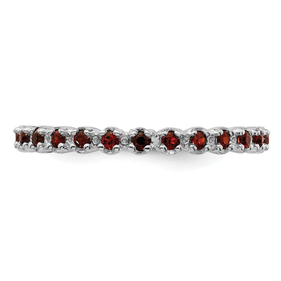 Stackable Expressions Ring Sterling Silver Stackable Expressions Garnet Ring