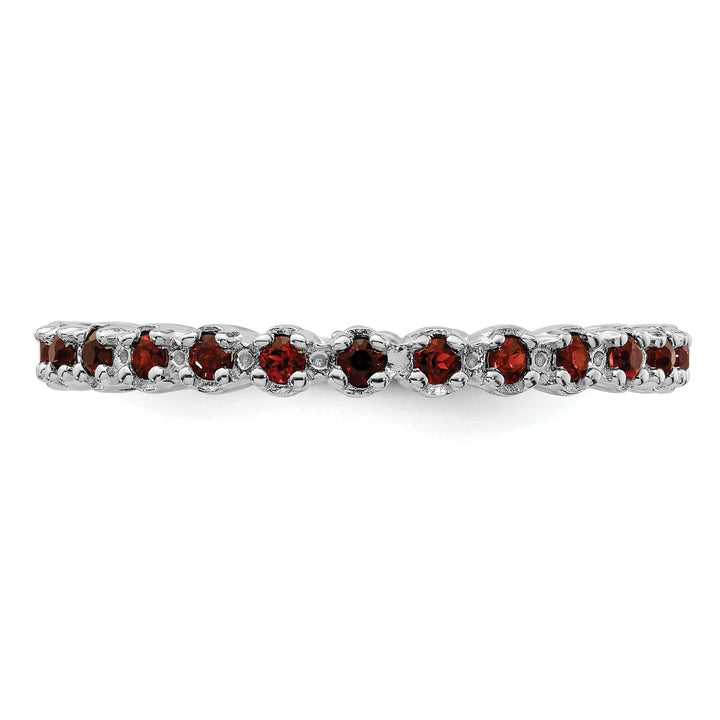 Stackable Expressions Ring Sterling Silver Stackable Expressions Garnet Ring