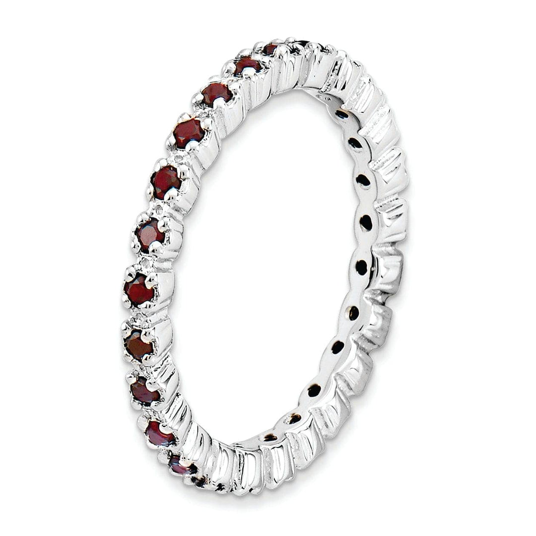 Stackable Expressions Ring Sterling Silver Stackable Expressions Garnet Ring