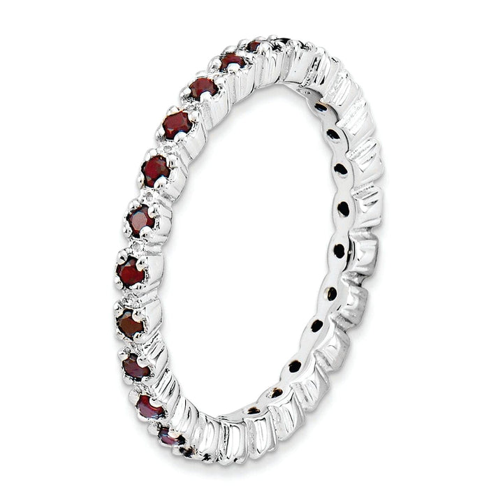 Stackable Expressions Ring Sterling Silver Stackable Expressions Garnet Ring
