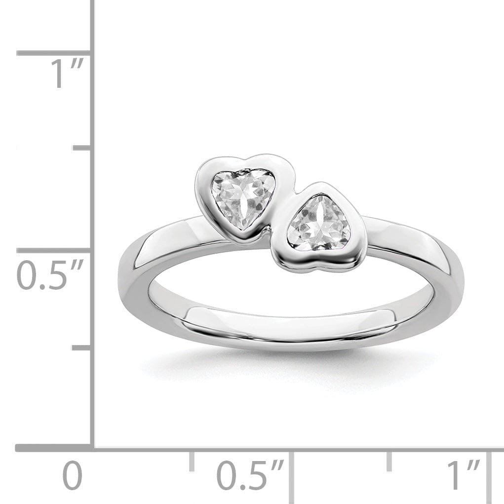 Stackable Expressions Ring Sterling Silver Stackable Expressions Heart Ring
