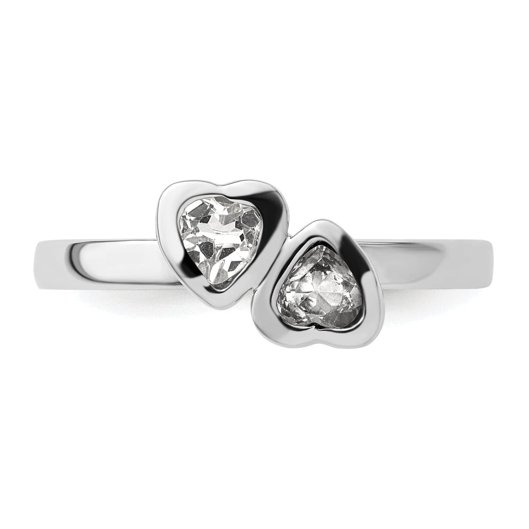 Stackable Expressions Ring Sterling Silver Stackable Expressions Heart Ring