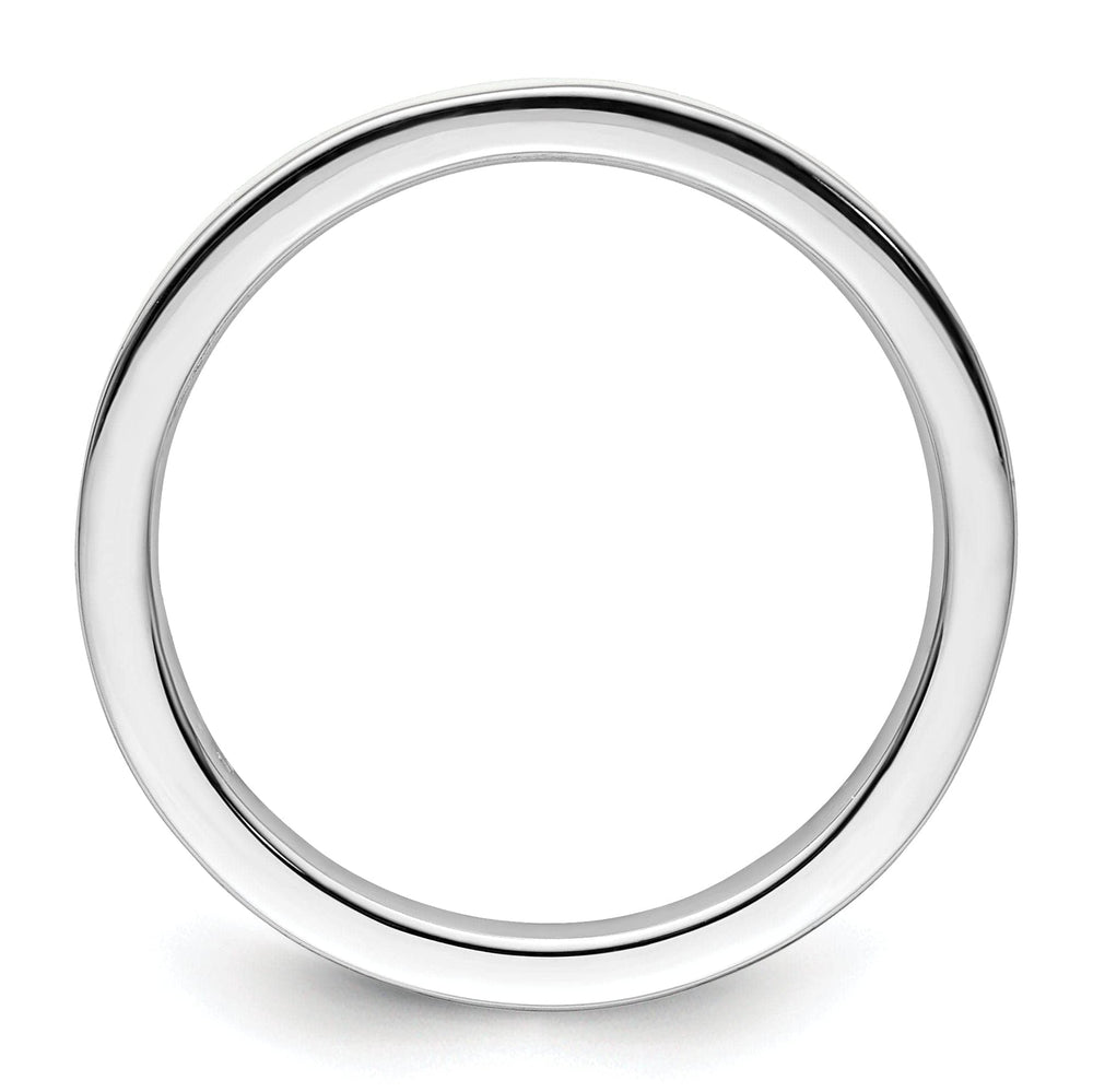 Stackable Expressions Ring Sterling Silver White Enameled 2.25MM Ring