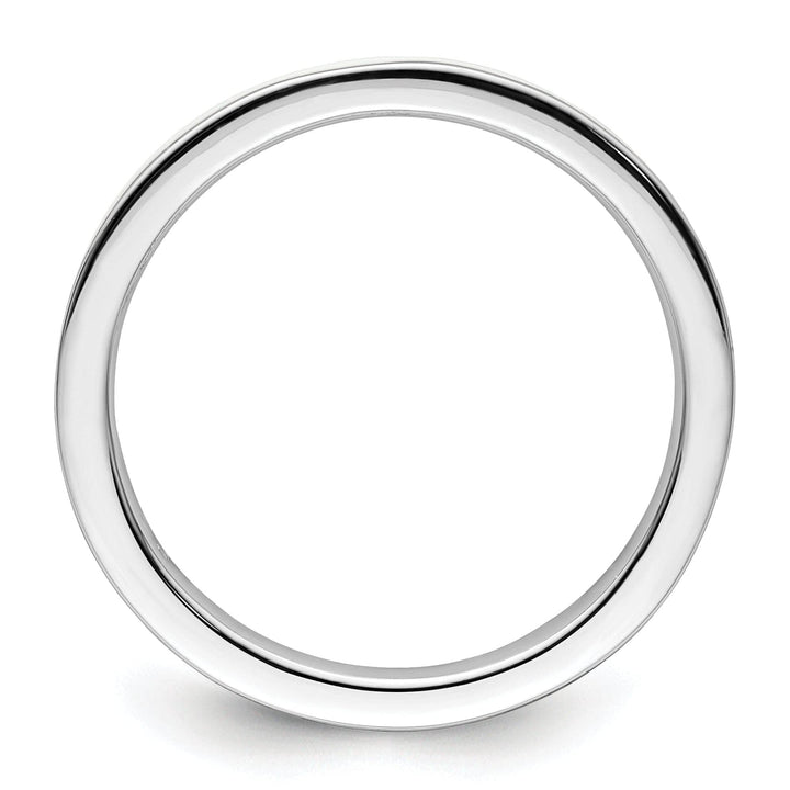 Stackable Expressions Ring Sterling Silver White Enameled 2.25MM Ring