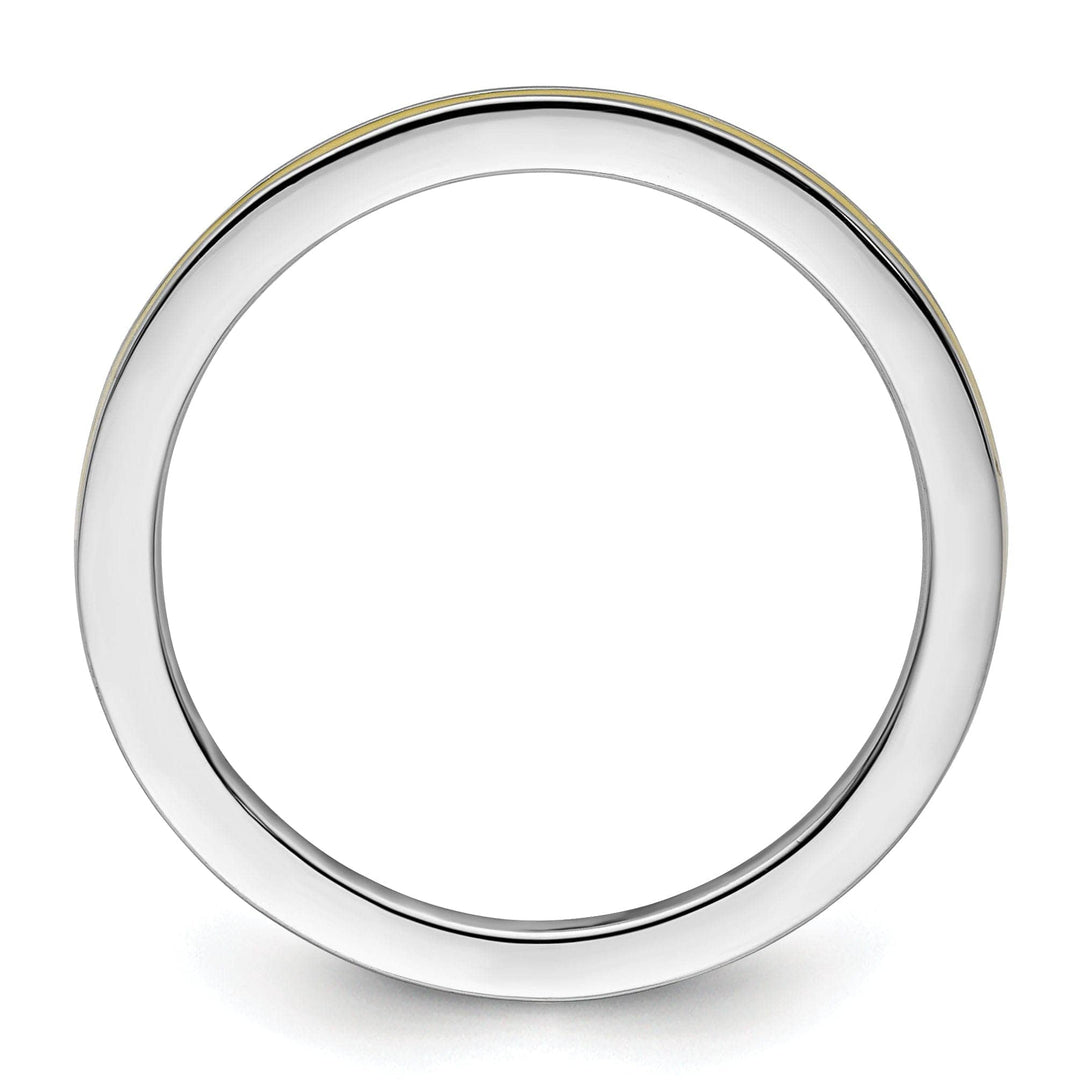Stackable Expressions Ring Sterling Silver Yellow Enameled 1.5MM Ring