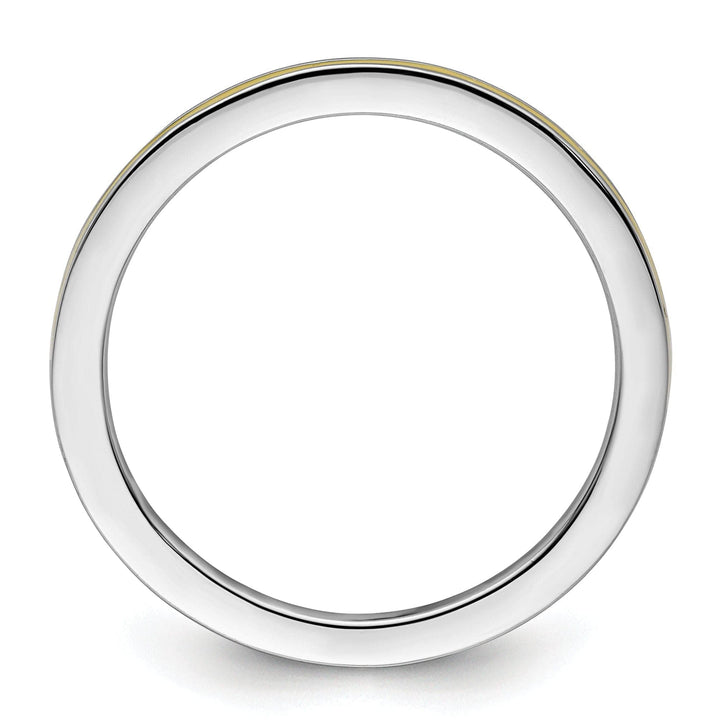 Stackable Expressions Ring Sterling Silver Yellow Enameled 1.5MM Ring