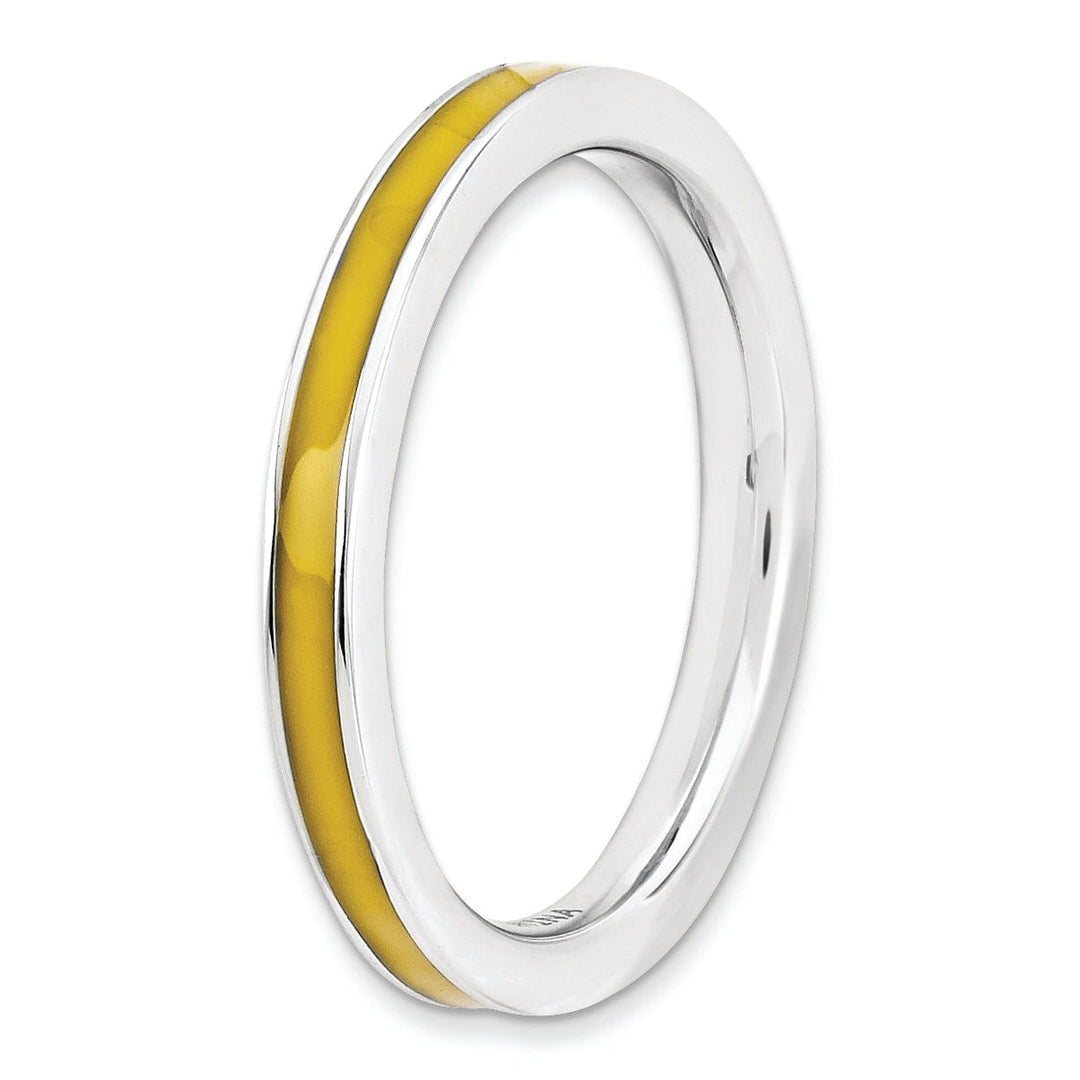 Stackable Expressions Ring Sterling Silver Yellow Enameled 2.25MM Ring