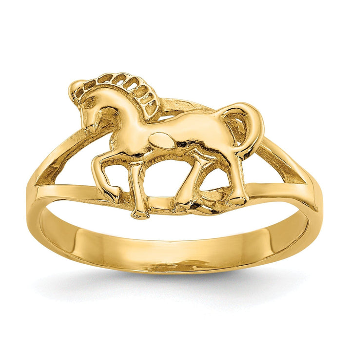 Lovely Rita's Ring Stock Size 5.75 (Refundable) 14k Yellow Gold Polished Horse Children's Ring