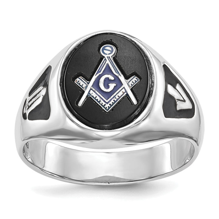 Lovely Rita's Ring Stock Size Ring Are Refundable Size 10 14k White Gold Men's Masonic Ring