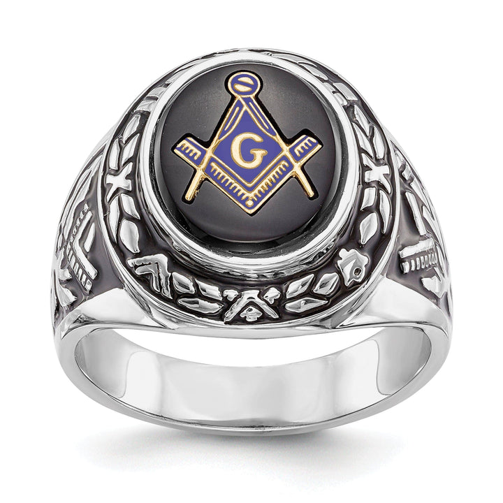 Lovely Rita's Ring Stock Size Ring Are Refundable Size 10 14k White Gold Men's Masonic Ring