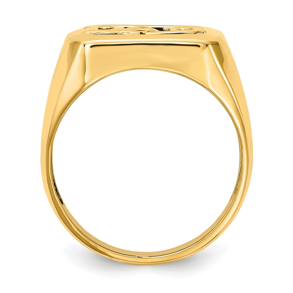 Lovely Rita's Ring Stock Size Ring Are Refundable Size 10 14k Yellow Gold Men's .02ct. Diamond Onyx Dad Ring