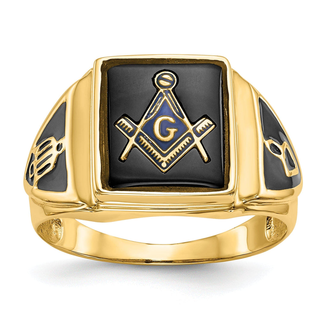 Lovely Rita's Ring Stock Size Ring Are Refundable Size 10 14k Yellow Gold Men's Masonic Ring