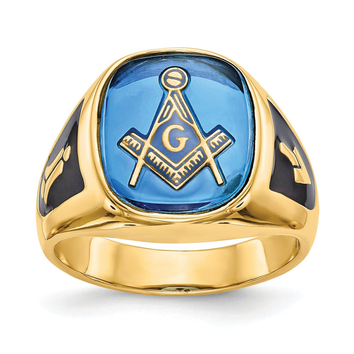 Lovely Rita's Ring Stock Size Ring Are Refundable Size 10 14k Yellow Gold Men's Masonic Ring