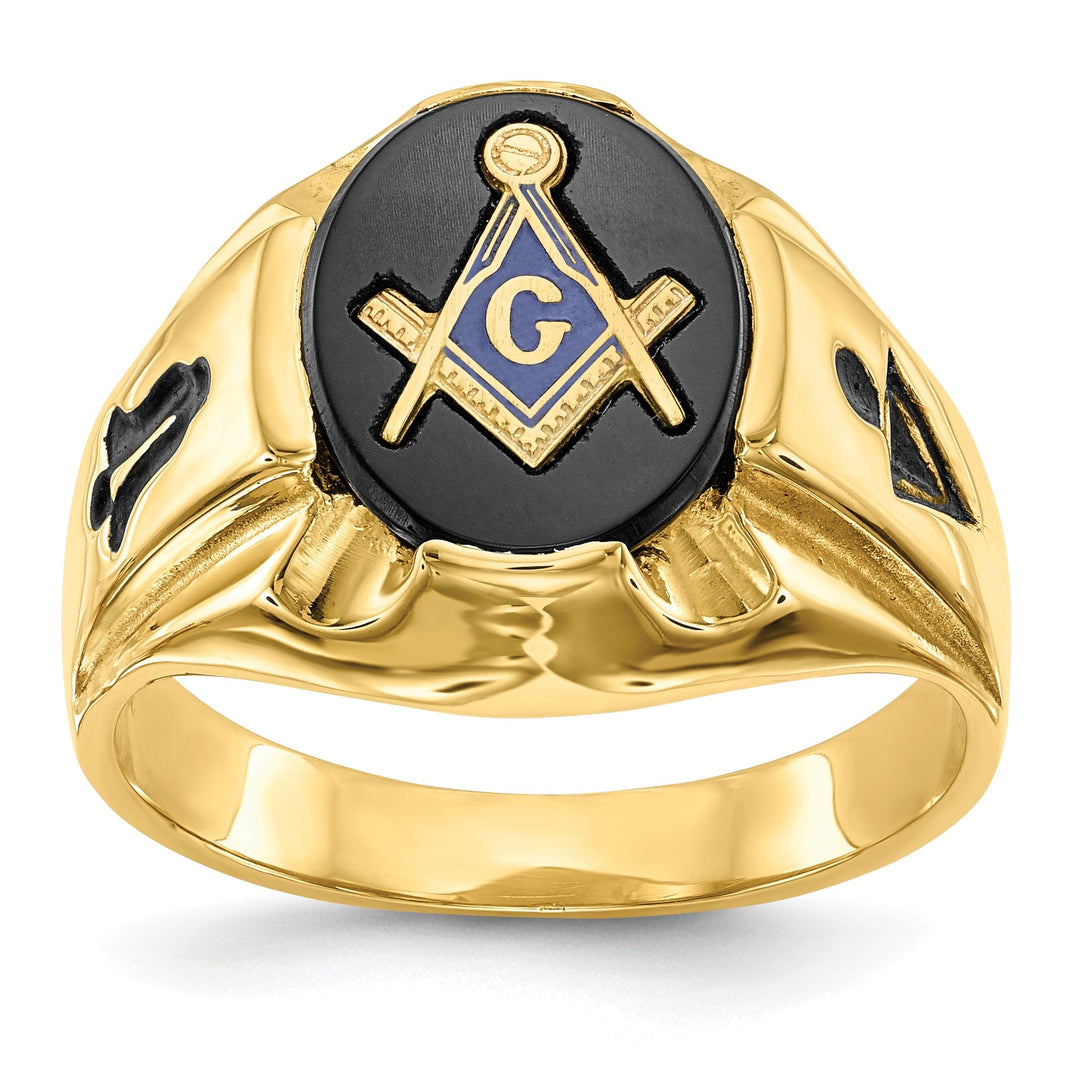 Lovely Rita's Ring Stock Size Ring Are Refundable Size 10 14k Yellow Gold Men's Masonic Ring