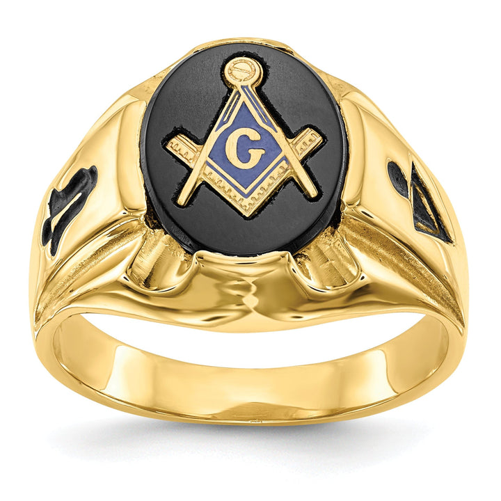 Lovely Rita's Ring Stock Size Ring Are Refundable Size 10 14k Yellow Gold Men's Masonic Ring