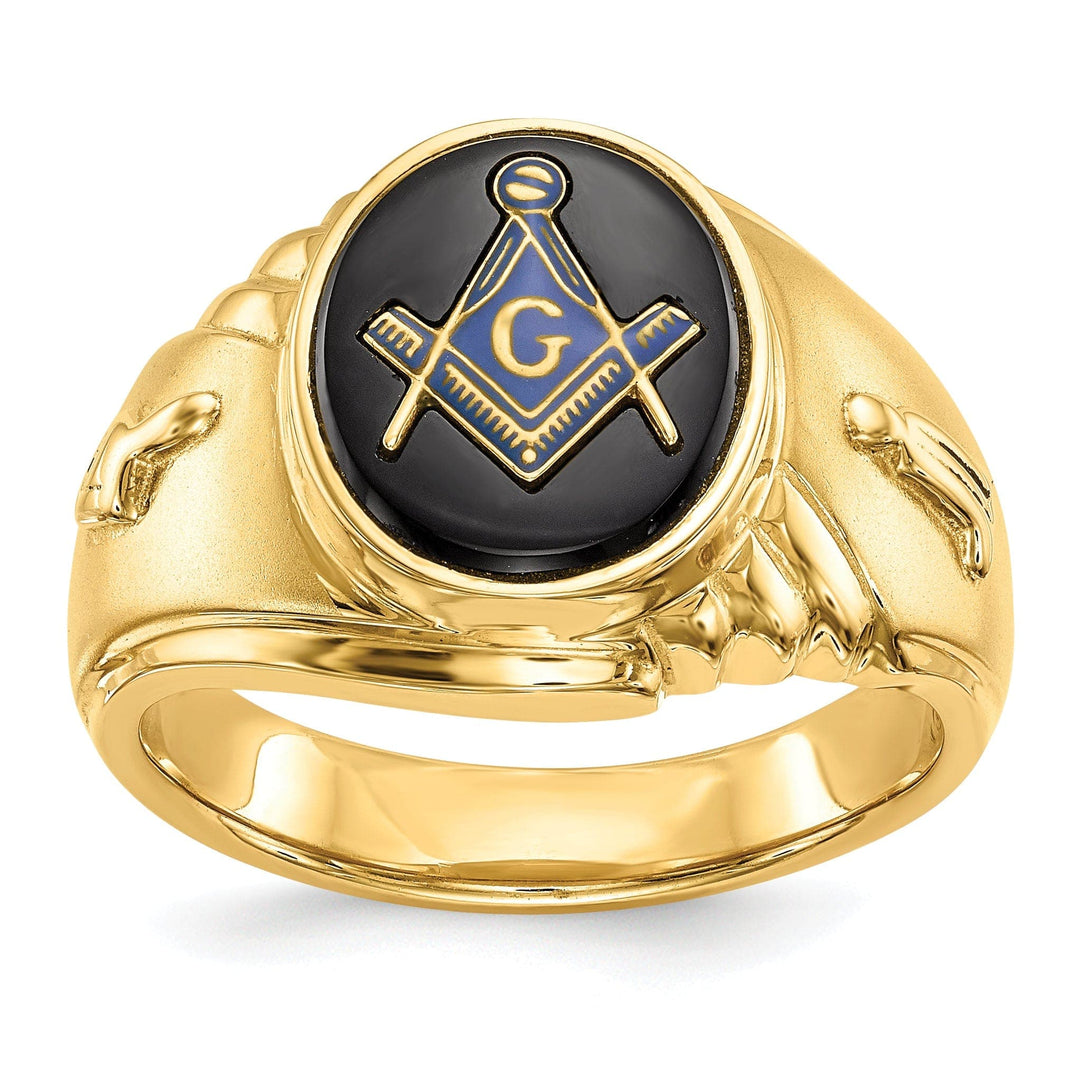 Lovely Rita's Ring Stock Size Ring Are Refundable Size 10 14k Yellow Gold Men's Masonic Ring