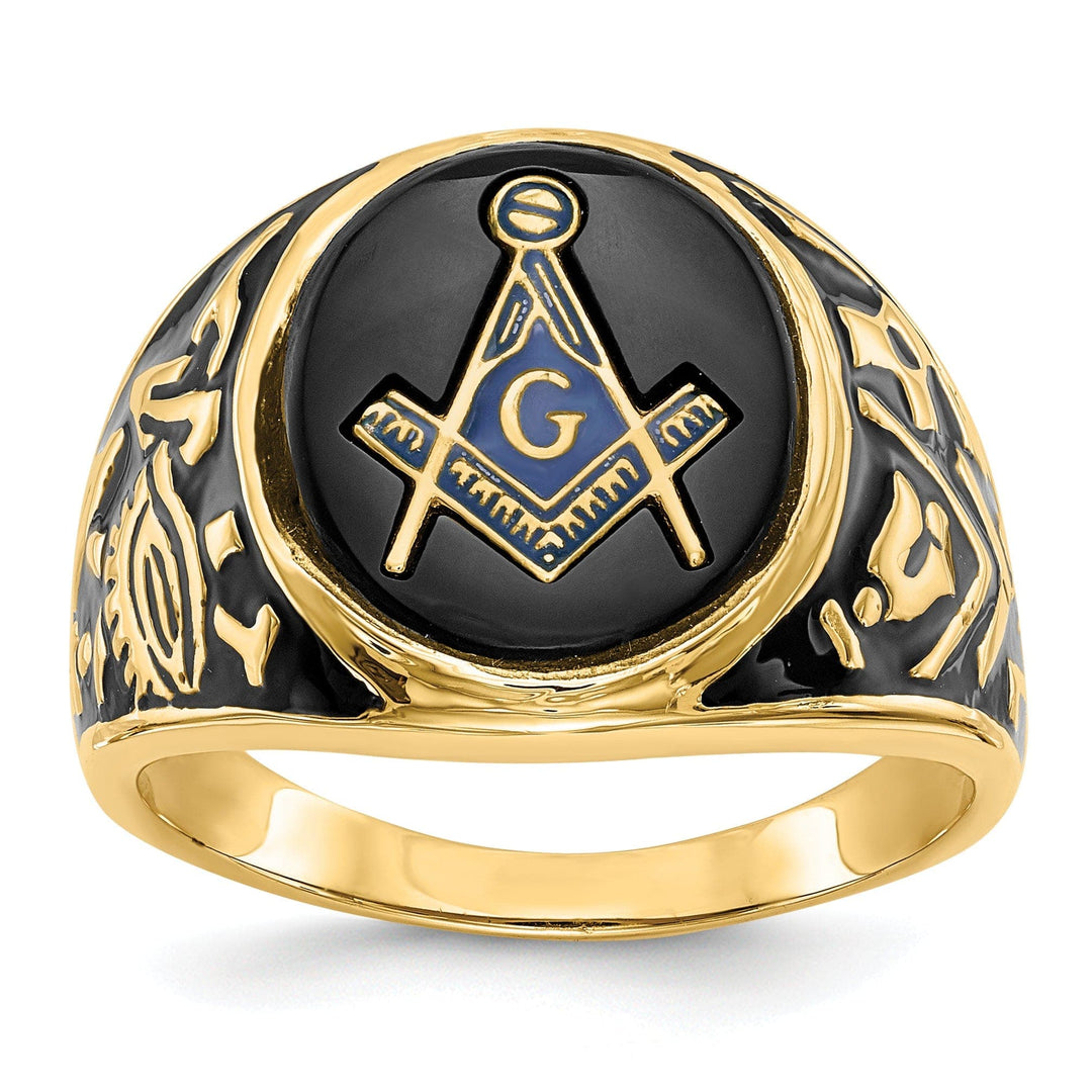 Lovely Rita's Ring Stock Size Ring Are Refundable Size 10 14k Yellow Gold Men's Masonic Ring