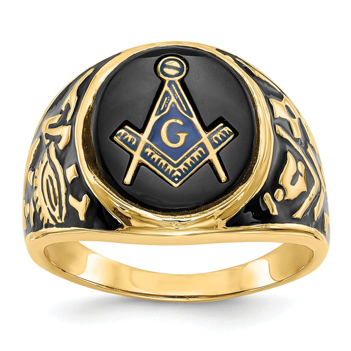 Lovely Rita's Ring Stock Size Ring Are Refundable Size 10 14k Yellow Gold Men's Masonic Ring