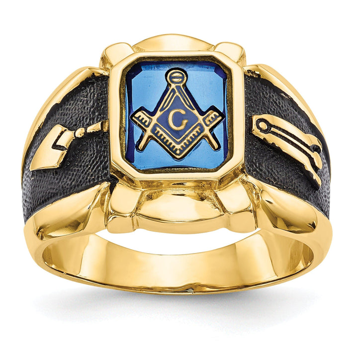 Lovely Rita's Ring Stock Size Ring Are Refundable Size 10 14k Yellow Gold Men's Masonic Ring