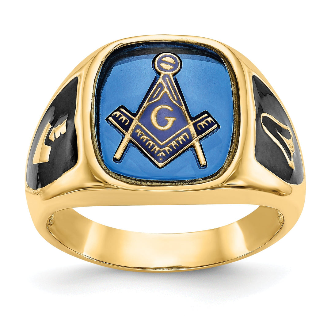 Lovely Rita's Ring Stock Size Ring Are Refundable Size 10 14k Yellow Gold Men's Masonic Ring