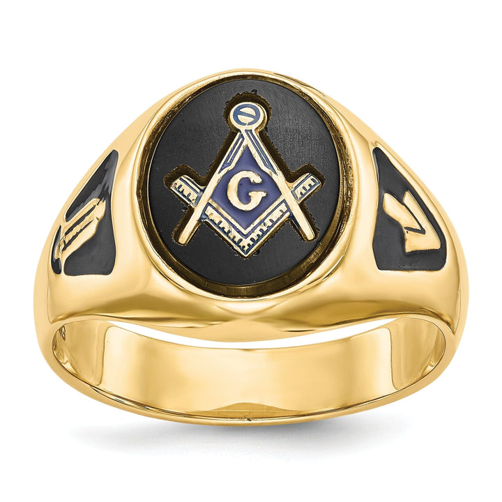Lovely Rita's Ring Stock Size Ring Are Refundable Size 10 14k Yellow Gold Men's Masonic Ring