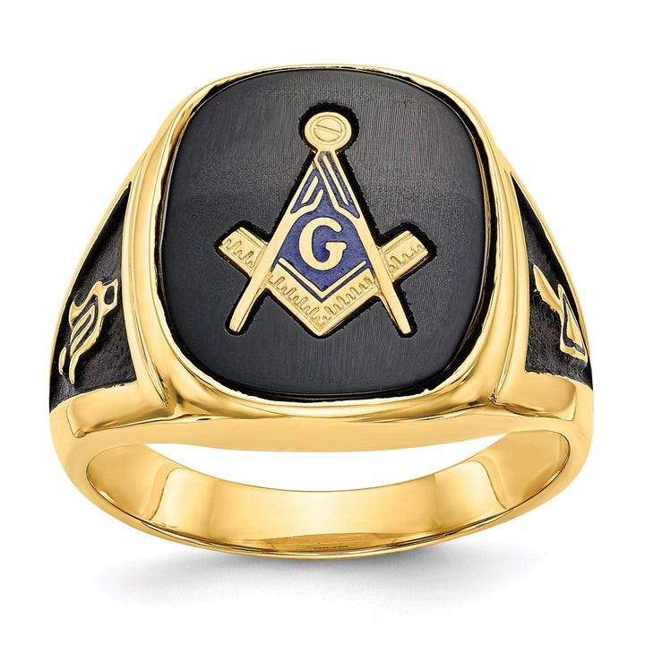 Lovely Rita's Ring Stock Size Ring Are Refundable Size 10 14k Yellow Gold Men's Masonic Ring