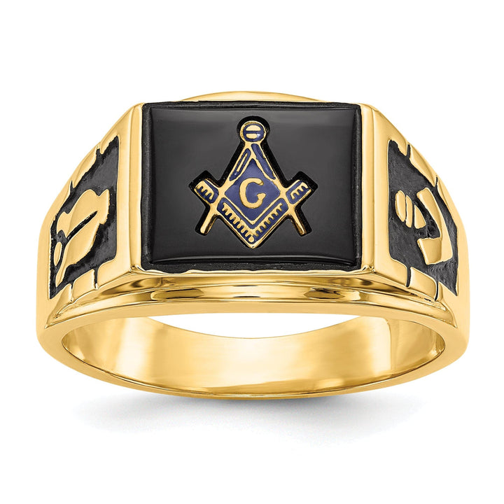 Lovely Rita's Ring Stock Size Ring Are Refundable Size 10 14k Yellow Gold Men's Masonic Ring
