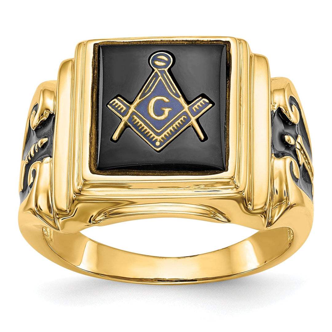 Lovely Rita's Ring Stock Size Ring Are Refundable Size 10 14k Yellow Gold Men's Masonic Ring