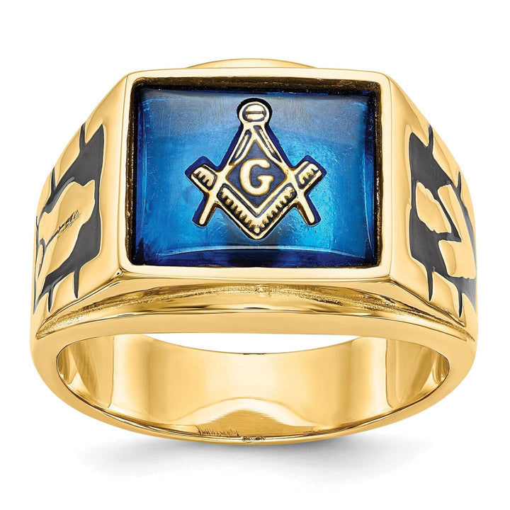Lovely Rita's Ring Stock Size Ring Are Refundable Size 10 14k Yellow Gold Men's Masonic Ring