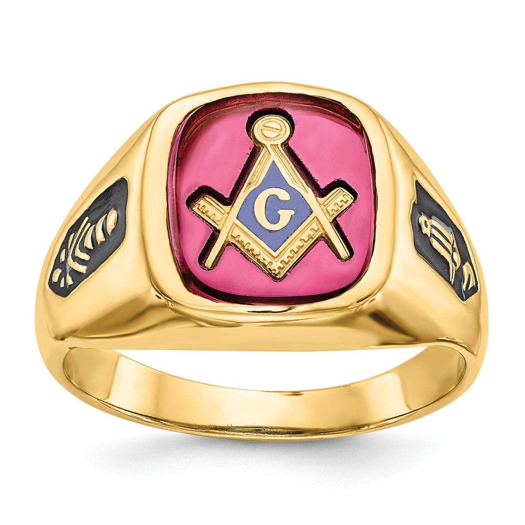 Lovely Rita's Ring Stock Size Ring Are Refundable Size 10 14k Yellow Gold Men's Masonic Ring