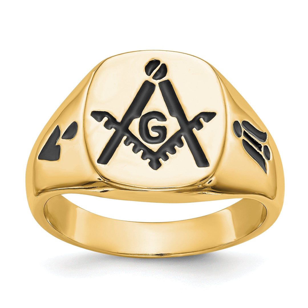 Lovely Rita's Ring Stock Size Ring Are Refundable Size 10 14k Yellow Gold Men's Masonic Ring