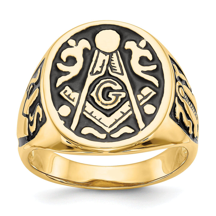 Lovely Rita's Ring Stock Size Ring Are Refundable Size 10 14k Yellow Gold Men's Masonic Ring